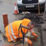 Photo of dropped kerbs being installed in a local community